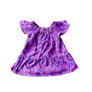 🍭6/$30 Gap Toddler Girl's Short Sleeve Red Floral Ruched Tunic Dress - 2 years